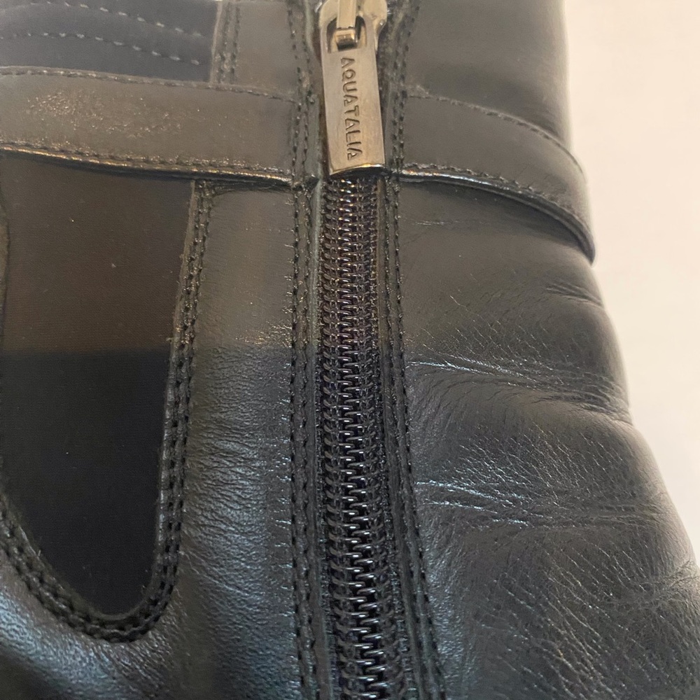 Aquatalia black ankle boot with buckle - Picture 9 of 13